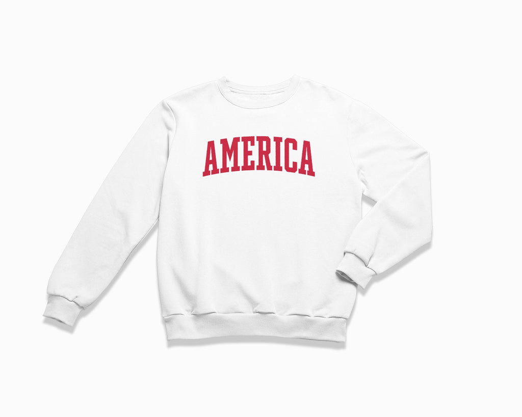 America Crewneck Sweatshirt - White/Red