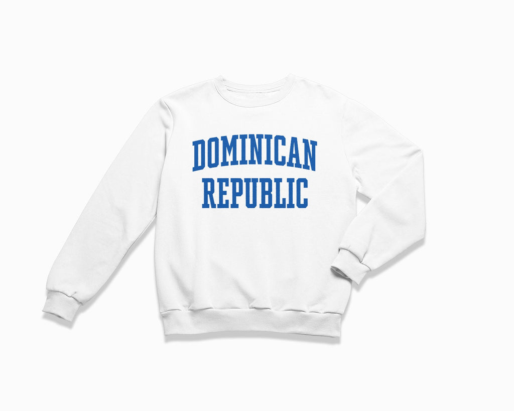 Dominican Republic Crewneck Sweatshirt - White/Royal Blue