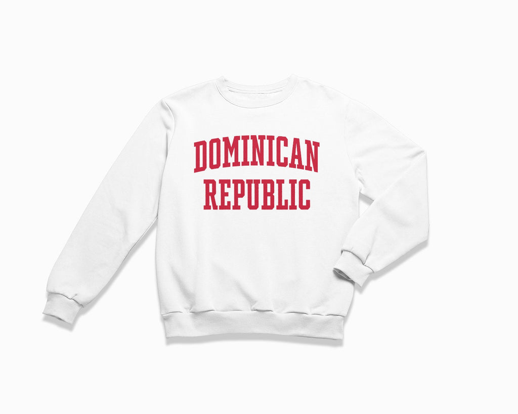 Dominican Republic Crewneck Sweatshirt - White/Red