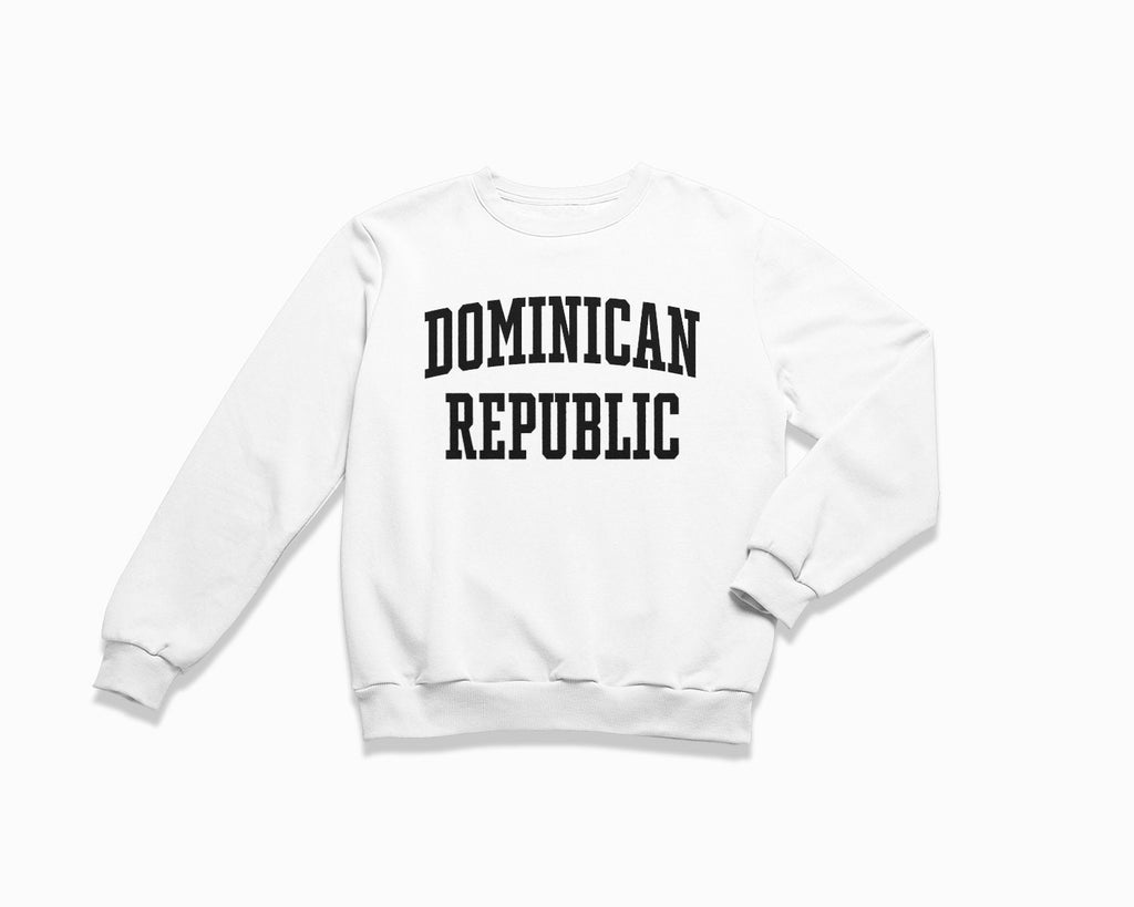 Dominican Republic Crewneck Sweatshirt - White/Black