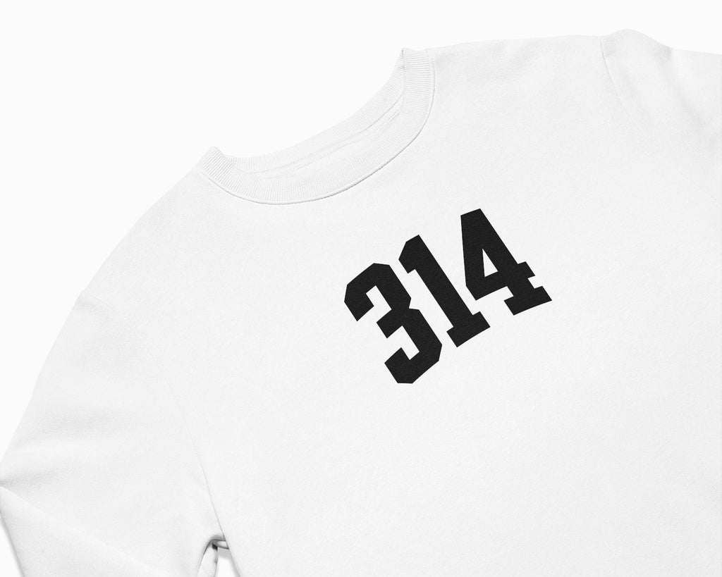 314 (St. Louis) Crewneck Sweatshirt - White/Black