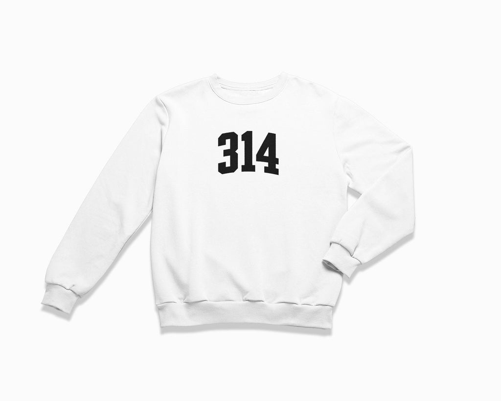 314 (St. Louis) Crewneck Sweatshirt - White/Black