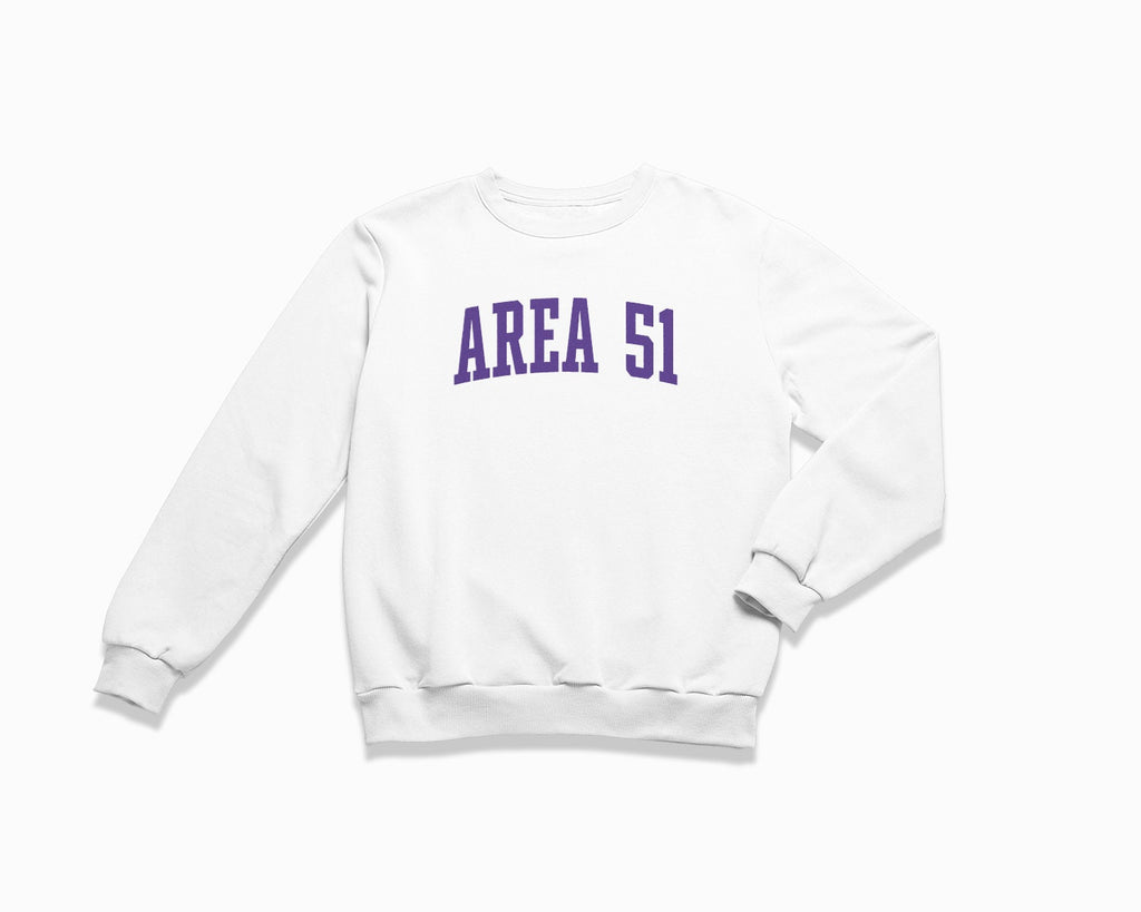 Area 51 Crewneck Sweatshirt - White/Purple