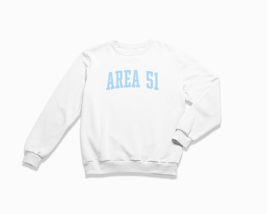 Area 51 Crewneck Sweatshirt - White/Light Blue