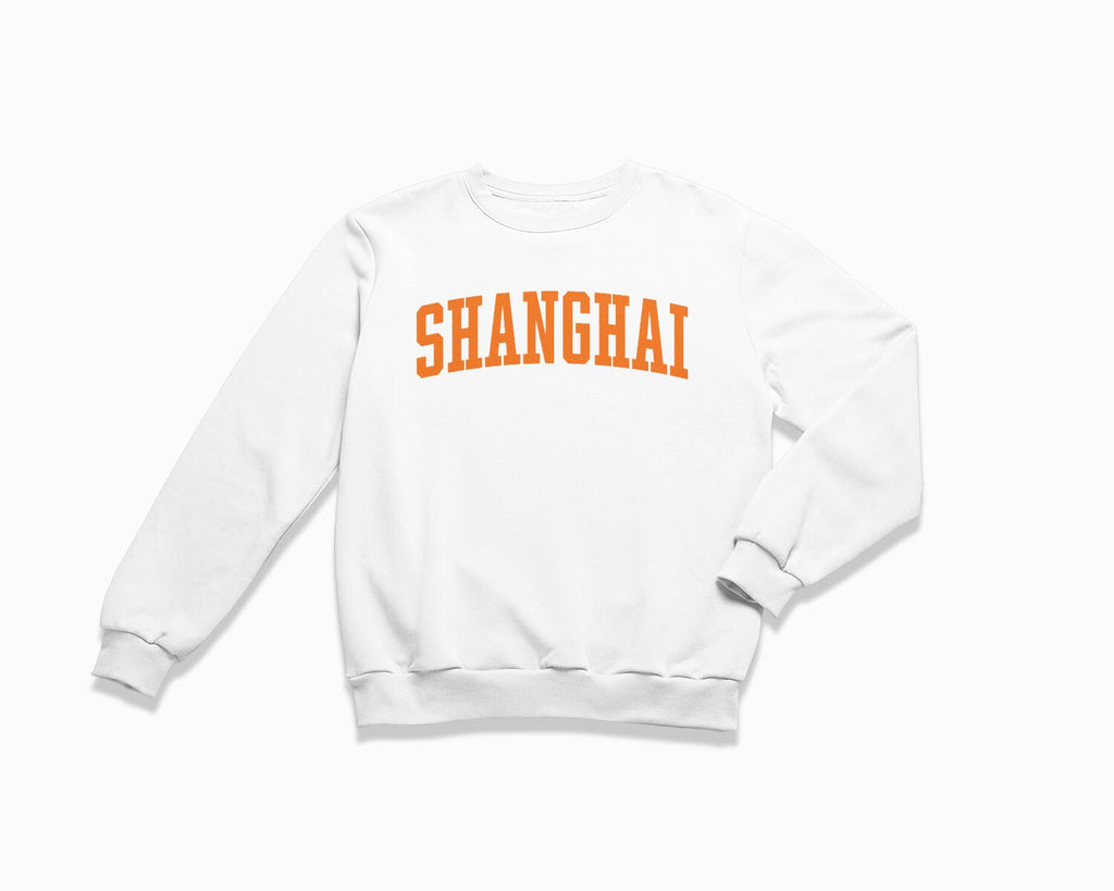 Shanghai Crewneck Sweatshirt - White/Orange