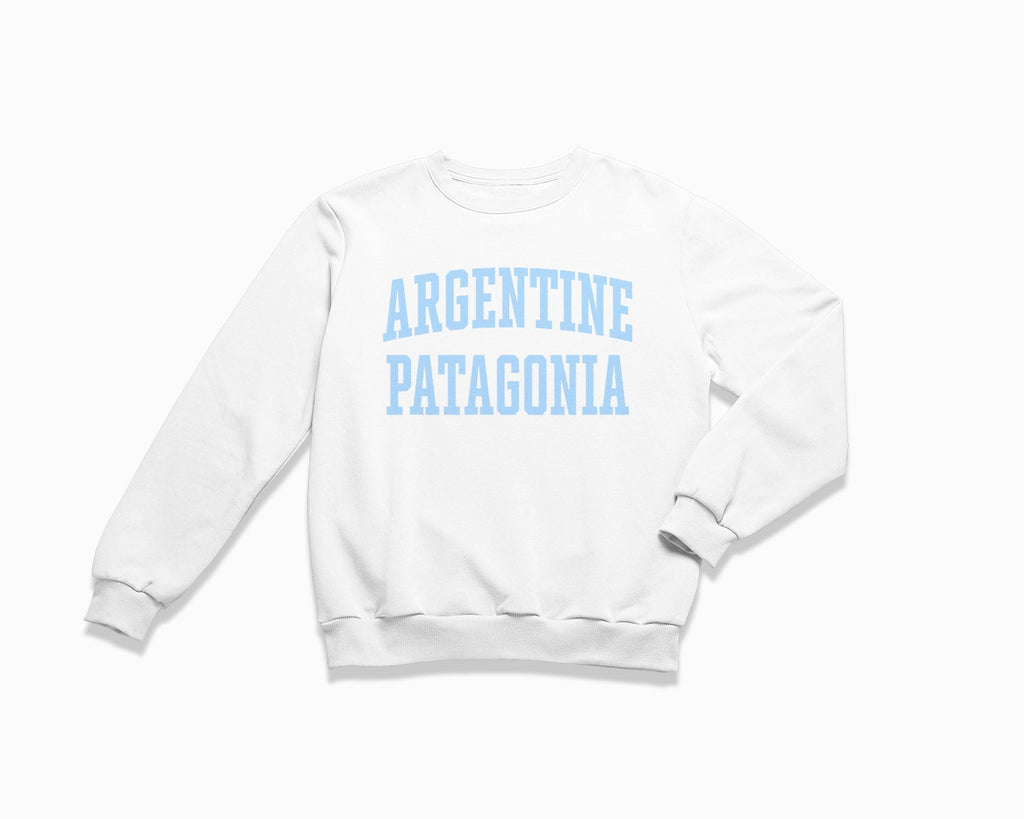 Argentine Patagonia Crewneck Sweatshirt - White/Light Blue