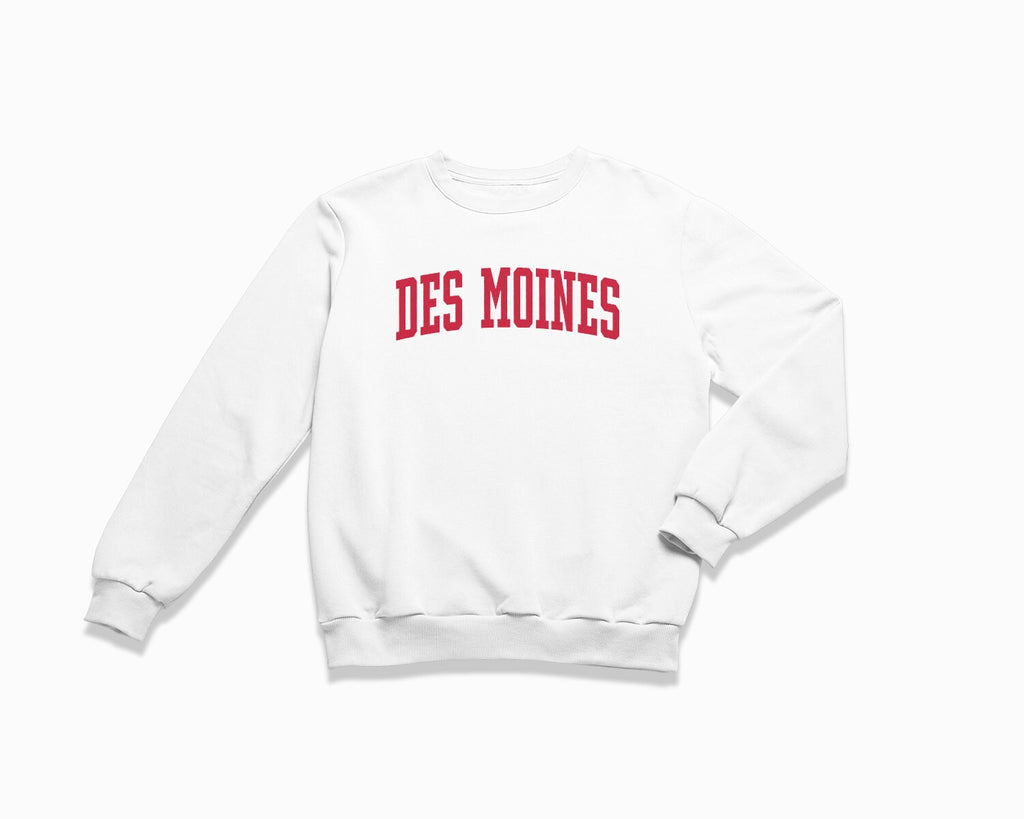 Des Moines Crewneck Sweatshirt - White/Red