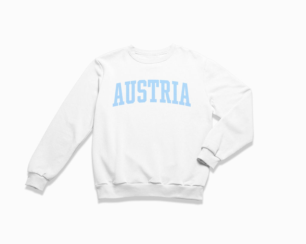 Austria Crewneck Sweatshirt - White/Light Blue