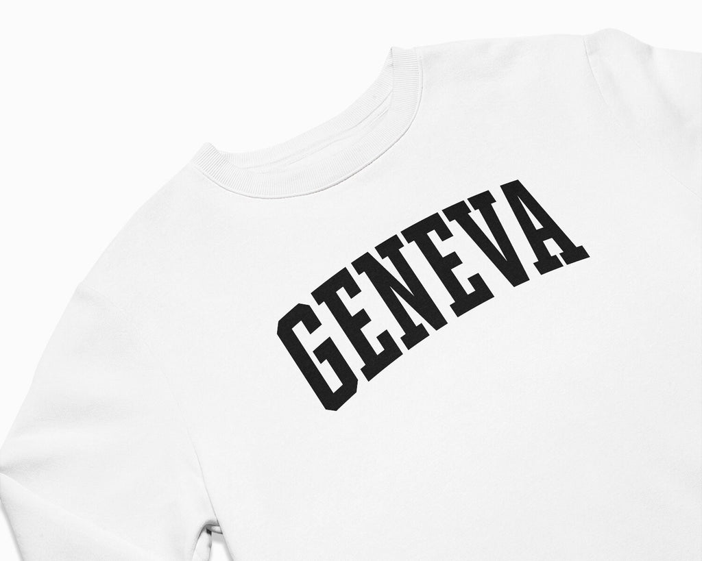 Geneva Crewneck Sweatshirt - White/Black