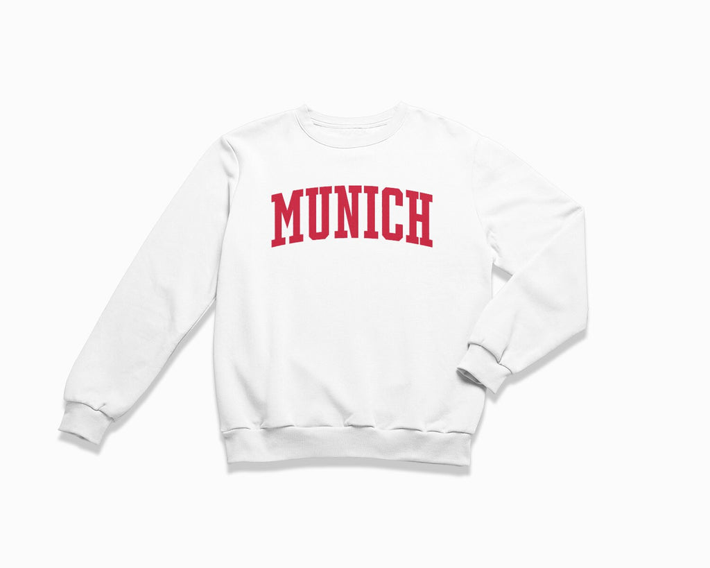 Munich Crewneck Sweatshirt - White/Red