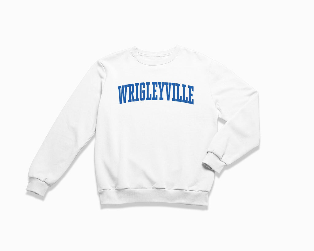 Wrigleyville Crewneck Sweatshirt - White/Royal Blue