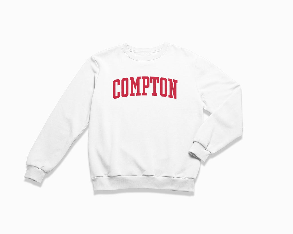 Compton Crewneck Sweatshirt - White/Red