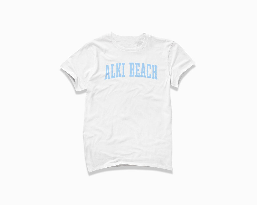 Alki Beach Shirt - White/Light Blue