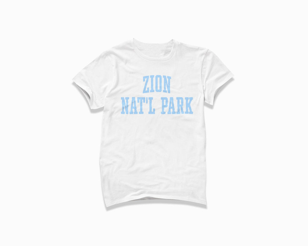 Zion National Park Shirt - White/Light Blue
