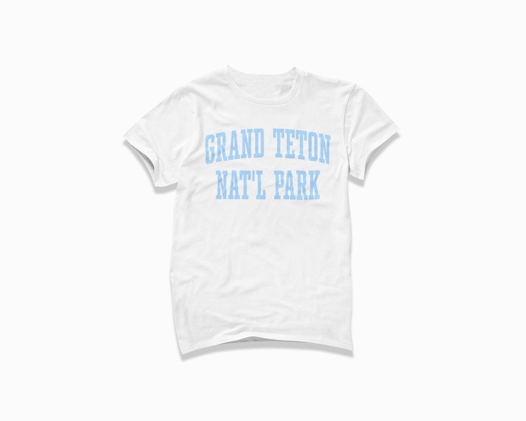 Grand Teton National Park Shirt - White/Light Blue