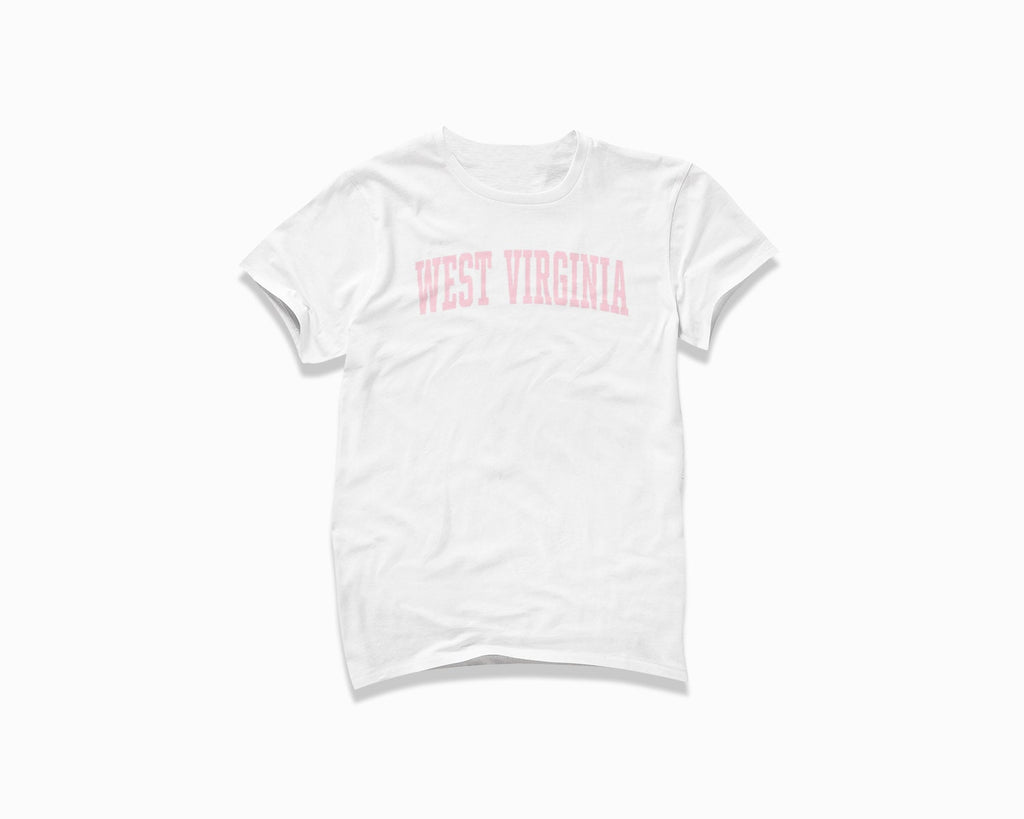 West Virginia Shirt - White/Light Pink