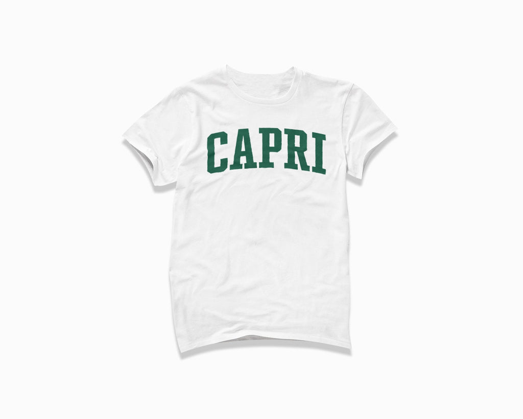 Capri Shirt - White/Forest Green