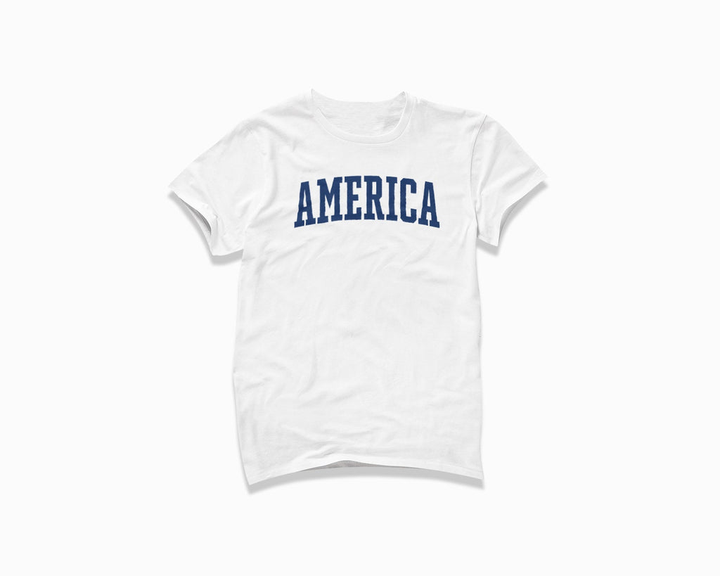 America Shirt - White/Navy Blue