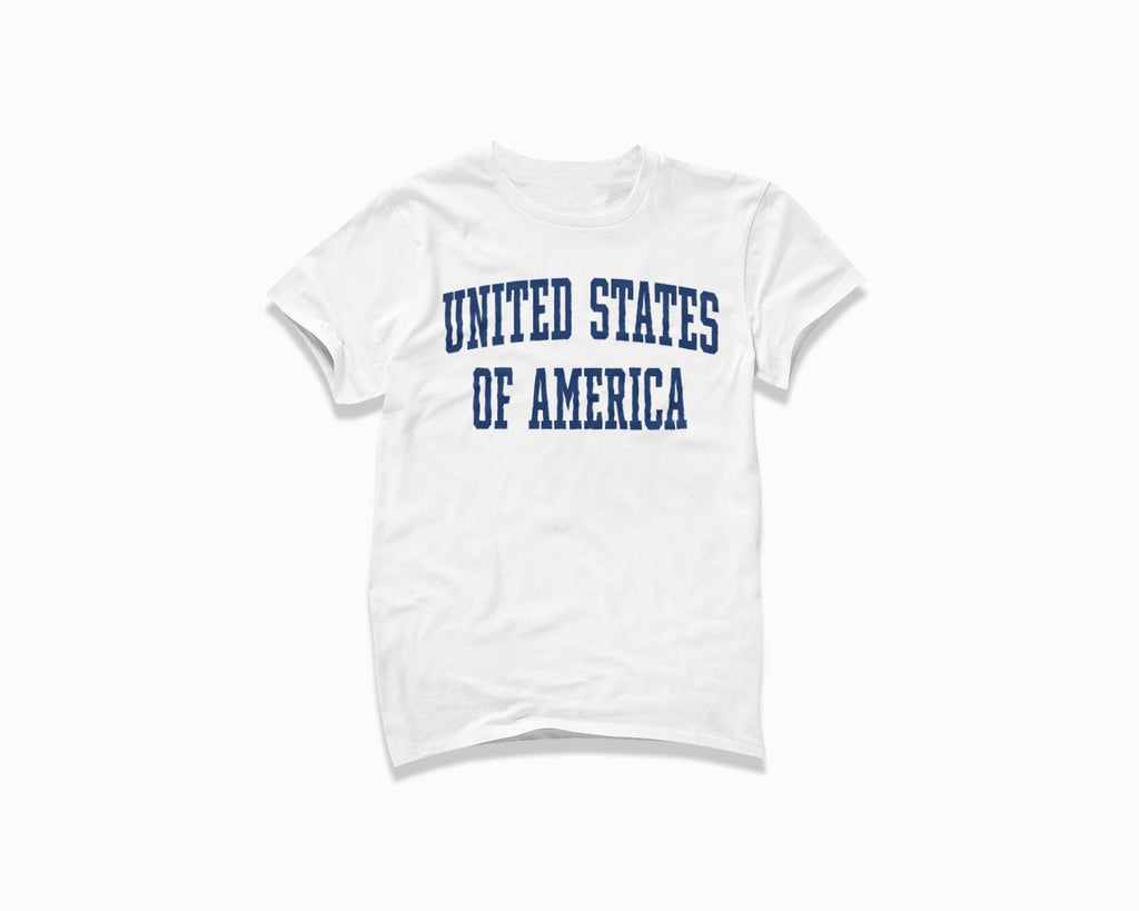 United States of America Shirt - White/Navy Blue