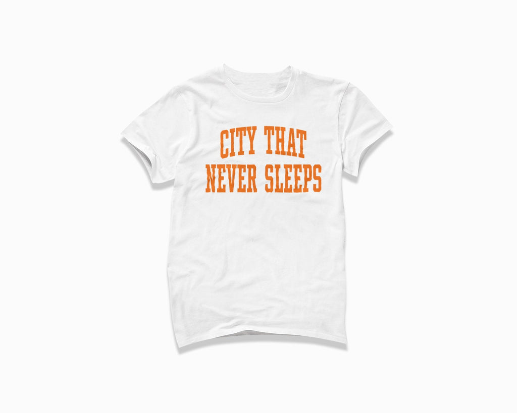 City That Never Sleeps Shirt - White/Orange