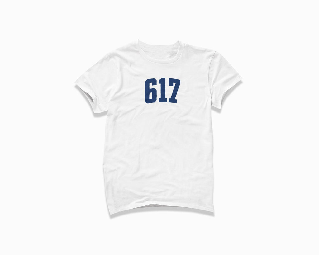 617 (Boston) Shirt - White/Navy Blue