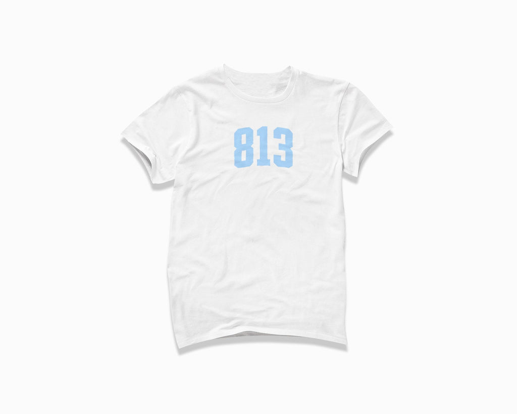 813 (Tampa) Shirt - White/Light Blue