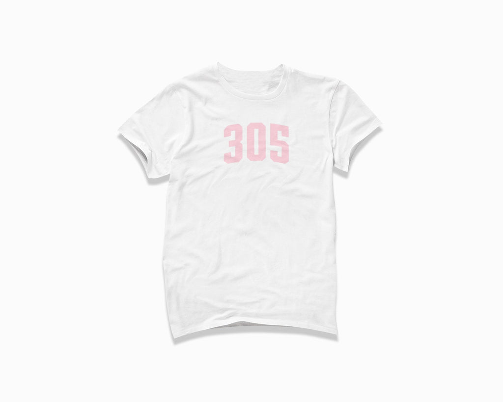 305 (Miami) Shirt - White/Light Pink