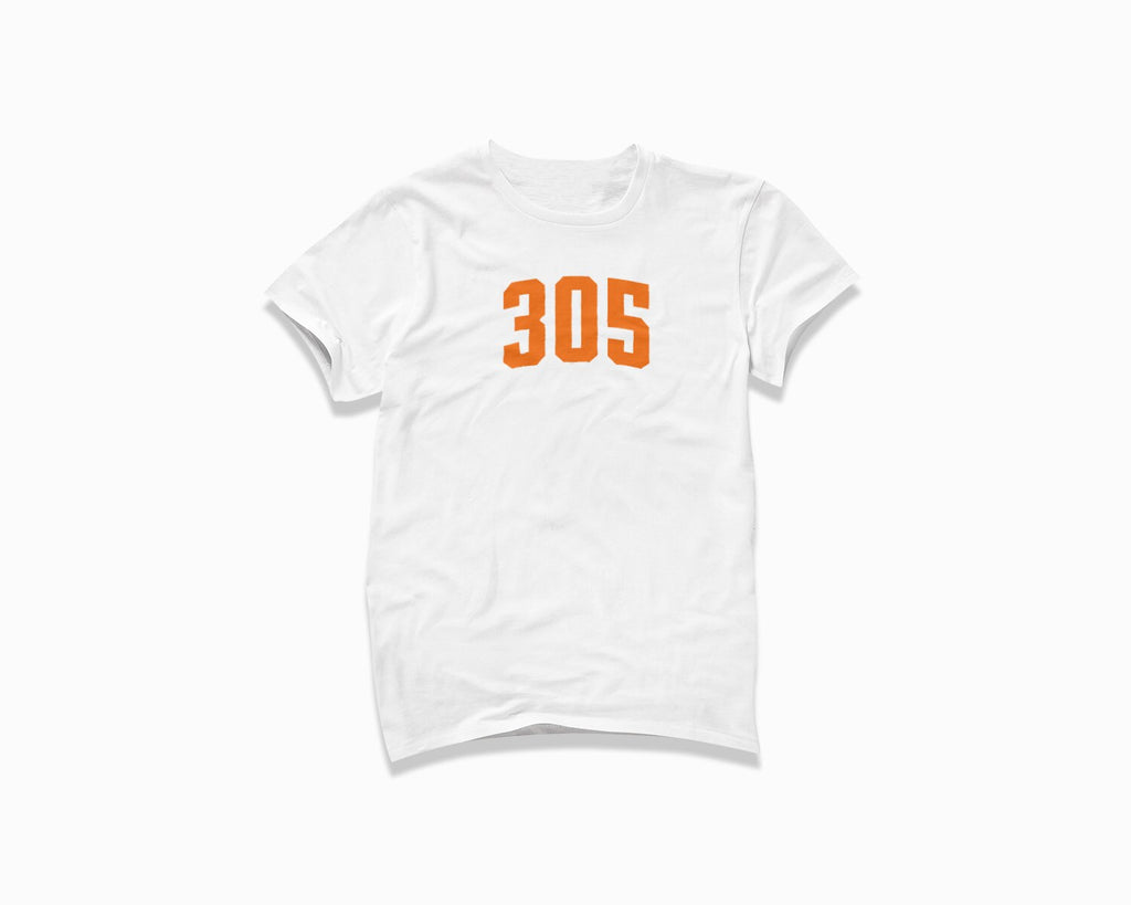 305 (Miami) Shirt - White/Orange