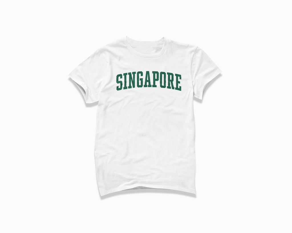 Singapore Shirt - White/Forest Green