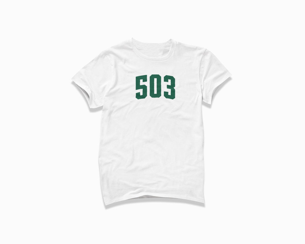 503 (Portland) Shirt - White/Forest Green