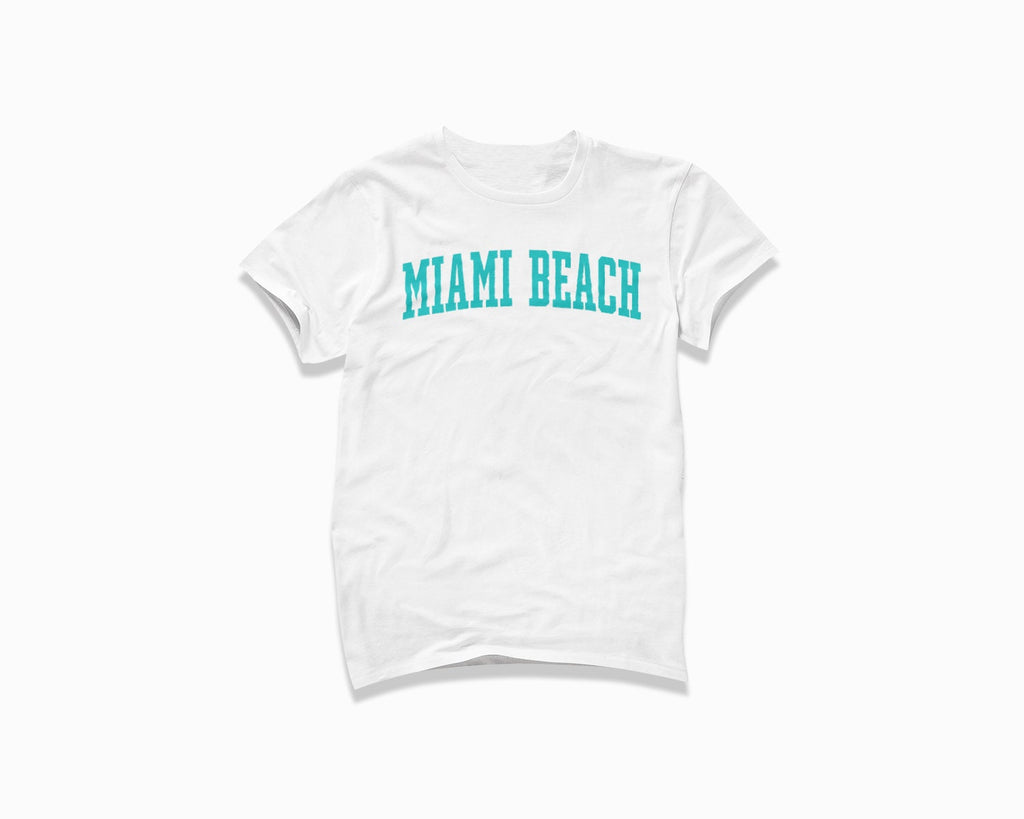 Miami Beach Shirt - White/Turquoise