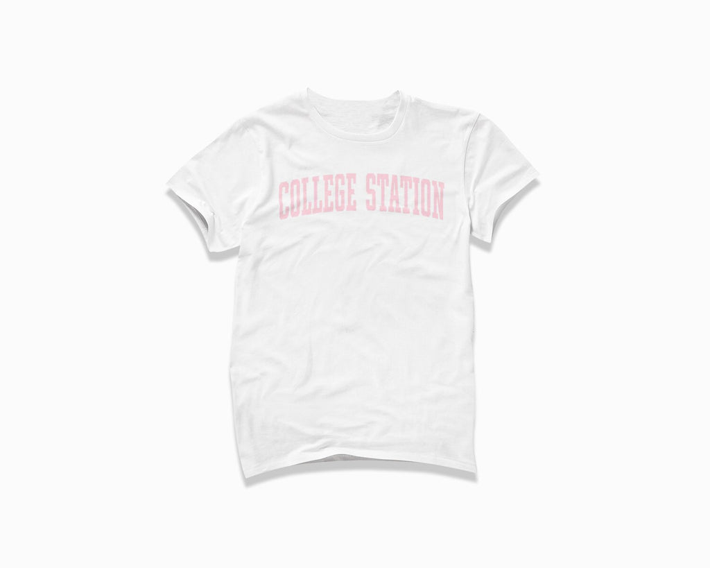 College Station Shirt - White/Light Pink