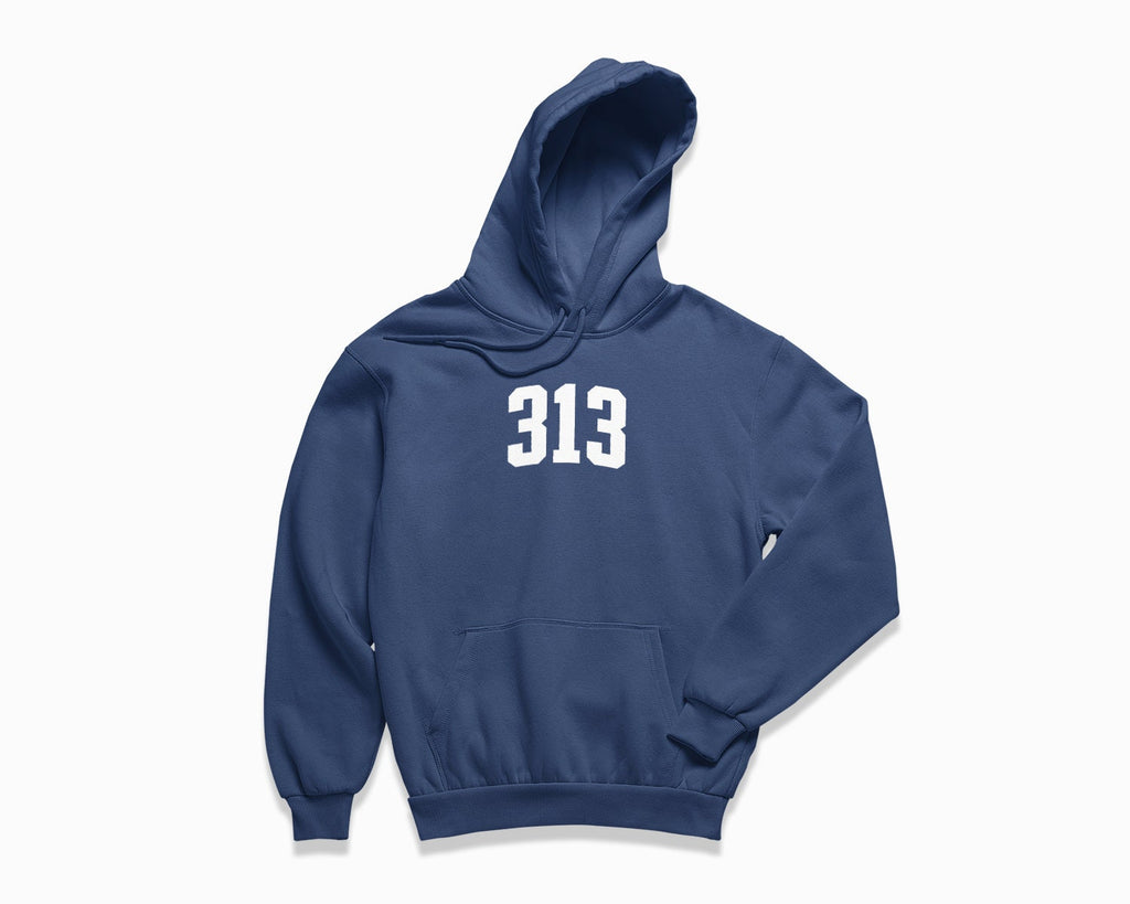 313 (Detroit) Hoodie - Navy Blue