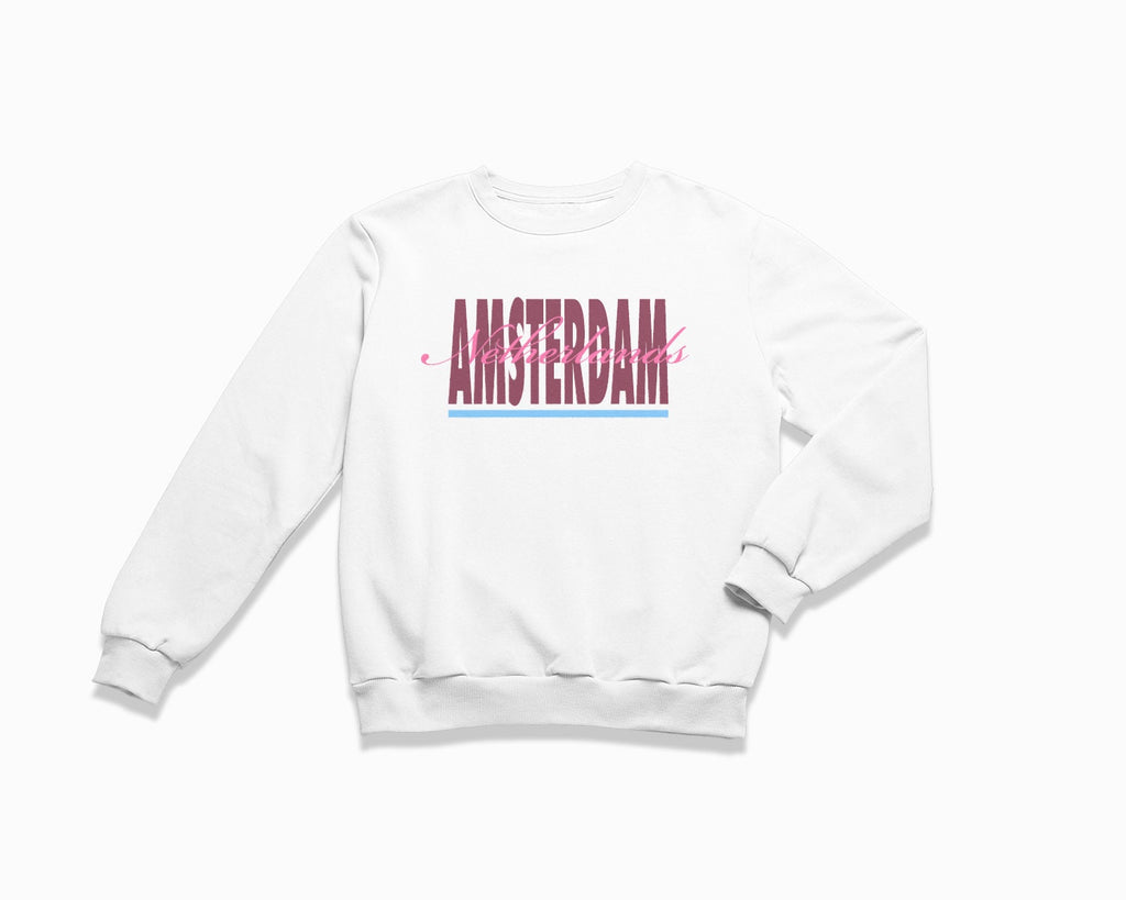 Amsterdam Signature Crewneck Sweatshirt - White
