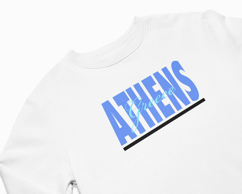 Athens Signature Crewneck Sweatshirt - White