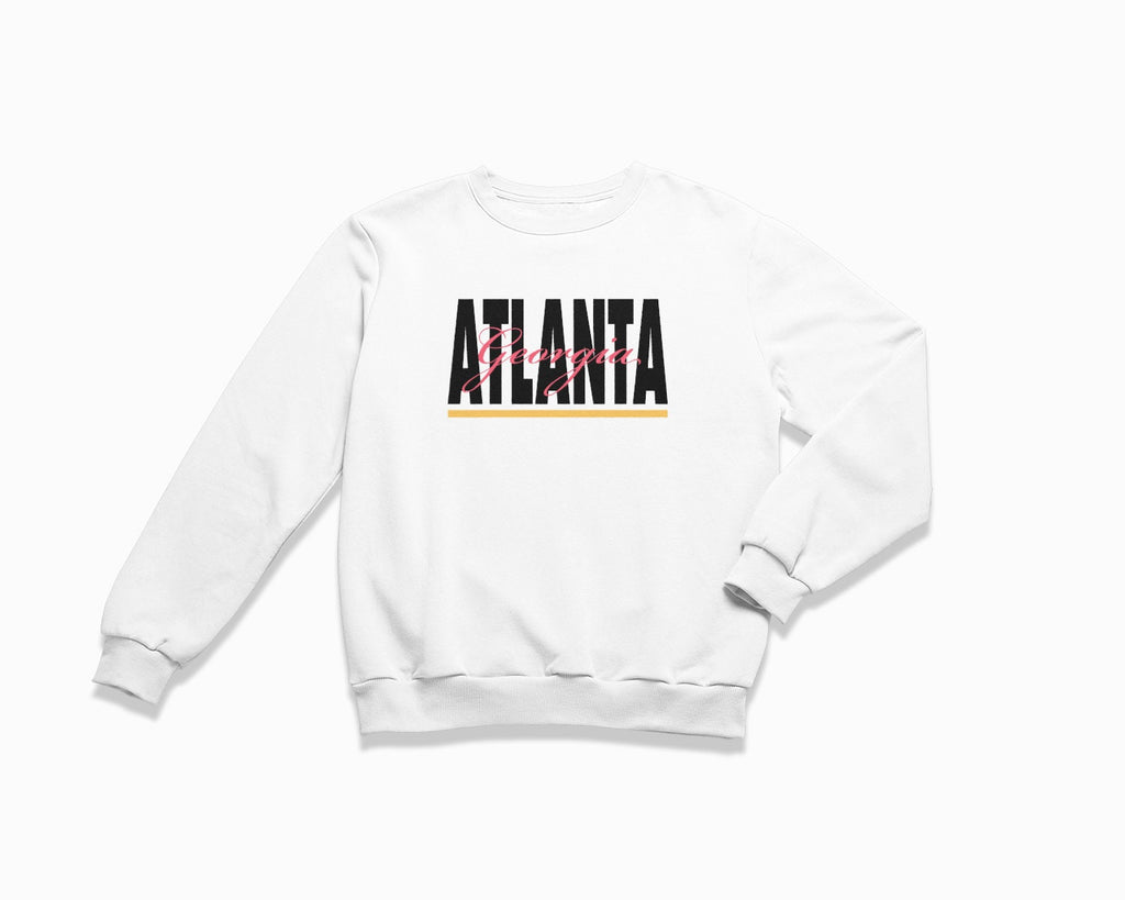 Atlanta Signature Crewneck Sweatshirt - White