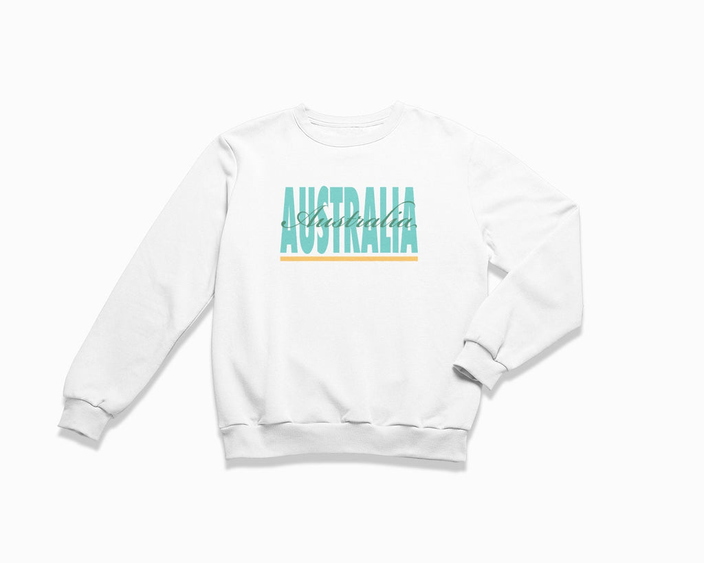 Australia Signature Crewneck Sweatshirt - White