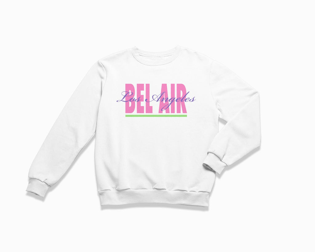 Bel Air Signature Crewneck Sweatshirt - White