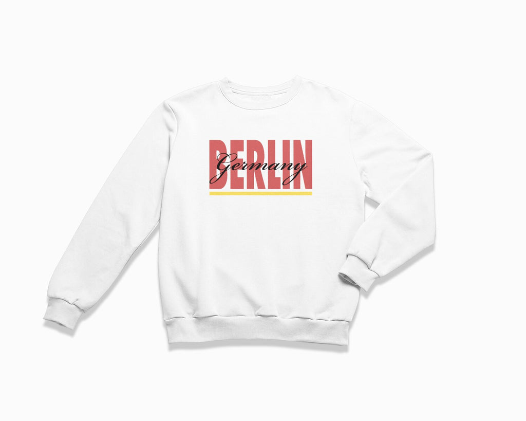 Berlin Signature Crewneck Sweatshirt - White