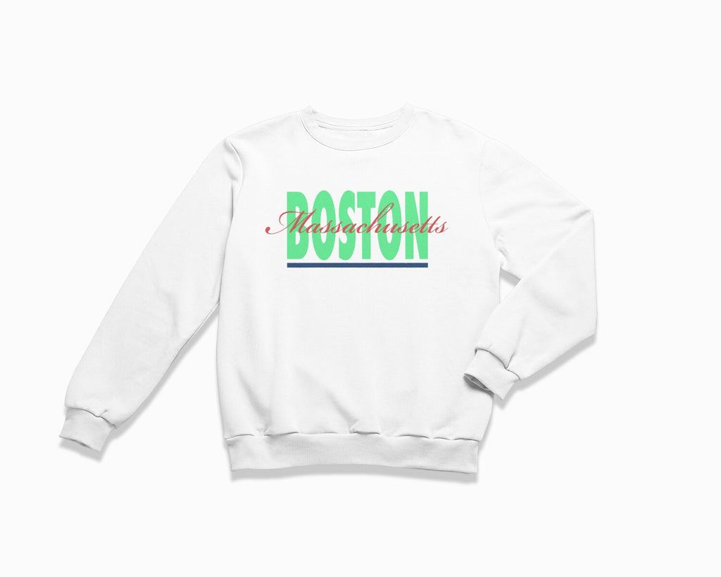 Boston Signature Crewneck Sweatshirt - White