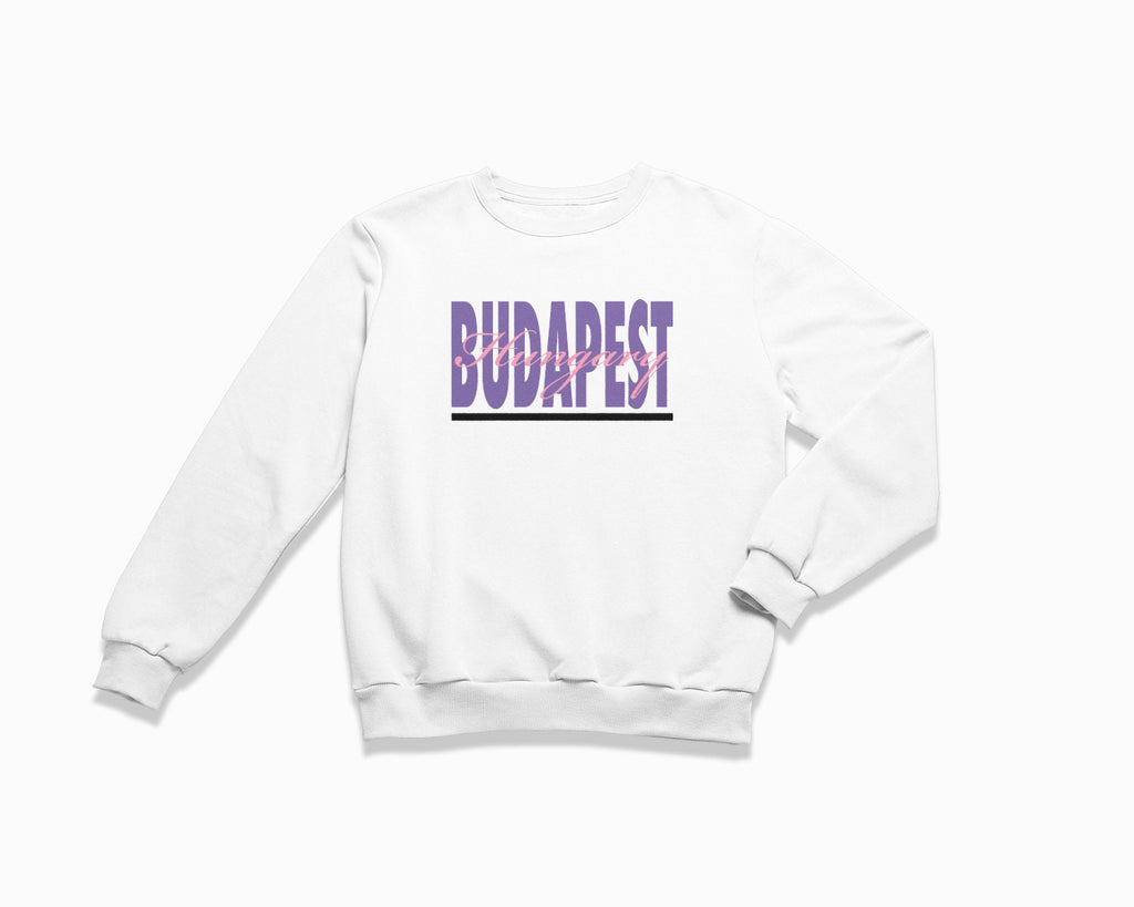 Budapest Signature Crewneck Sweatshirt - White
