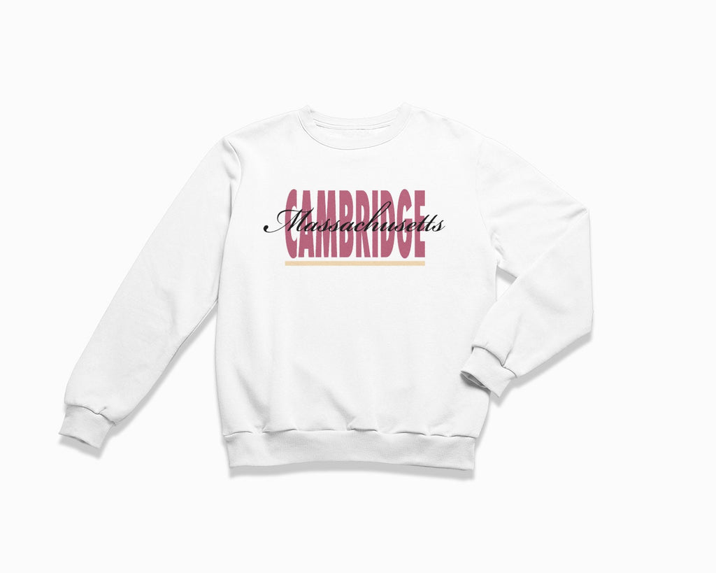 Cambridge Signature Crewneck Sweatshirt - White