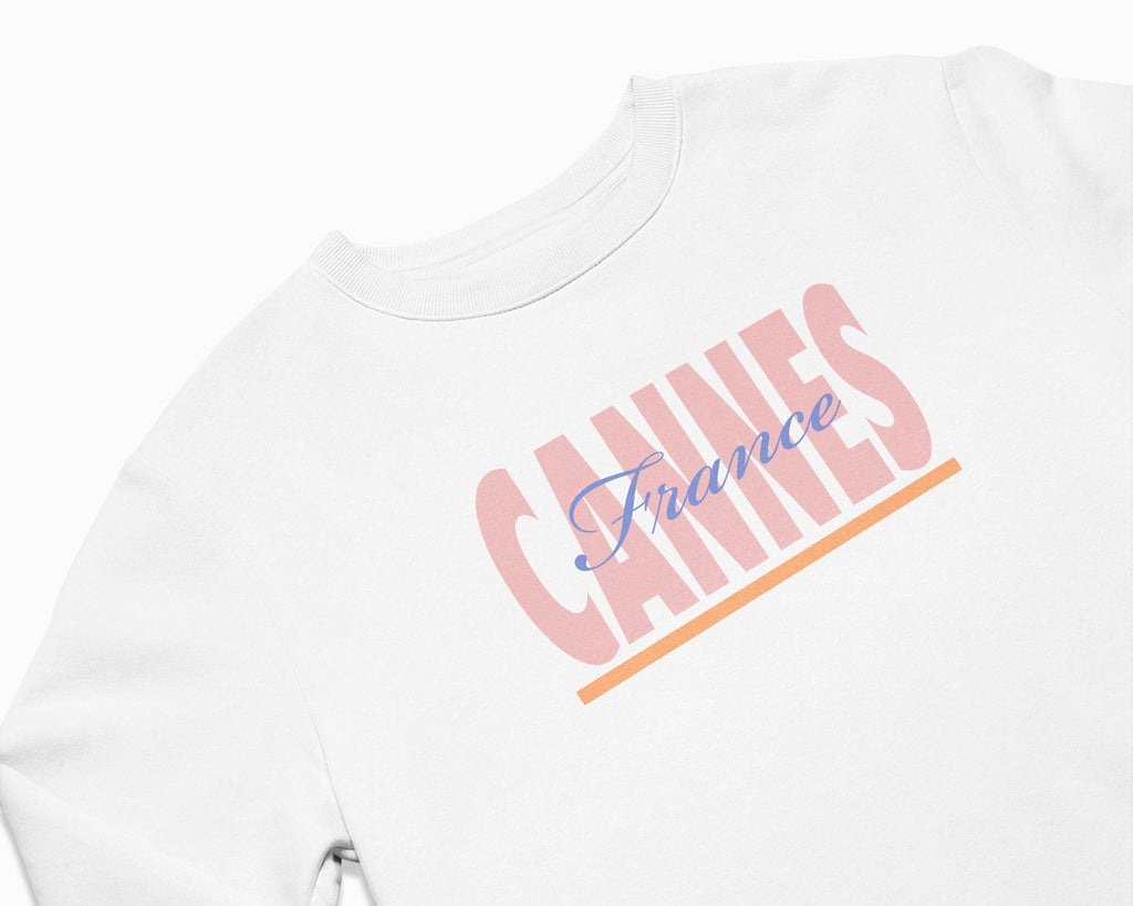 Cannes Signature Crewneck Sweatshirt - White