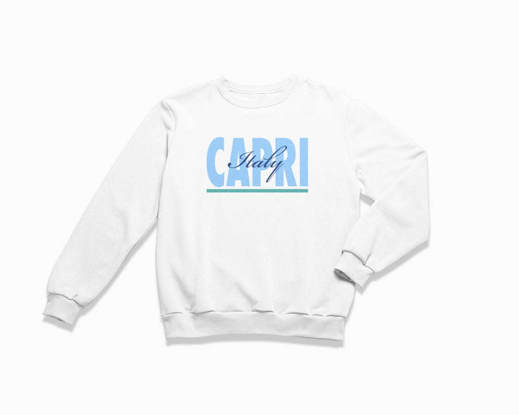 Capri Signature Crewneck Sweatshirt - White