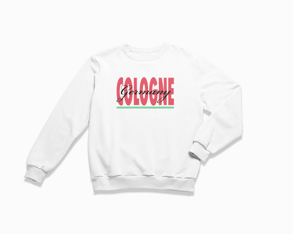 Cologne Signature Crewneck Sweatshirt - White