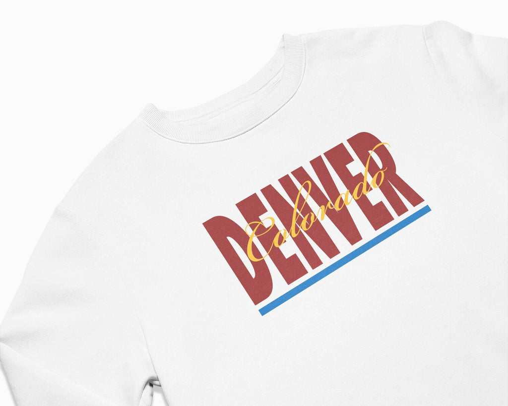 Denver Signature Crewneck Sweatshirt - White