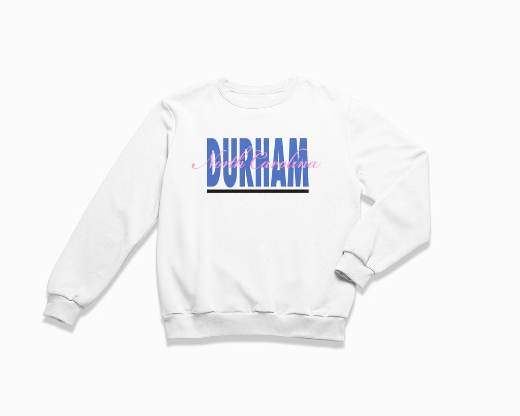Durham Signature Crewneck Sweatshirt - White