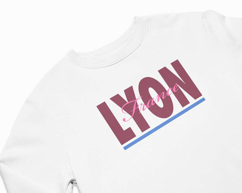 Lyon Signature Crewneck Sweatshirt - White