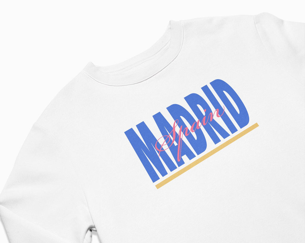 Madrid Signature Crewneck Sweatshirt - White