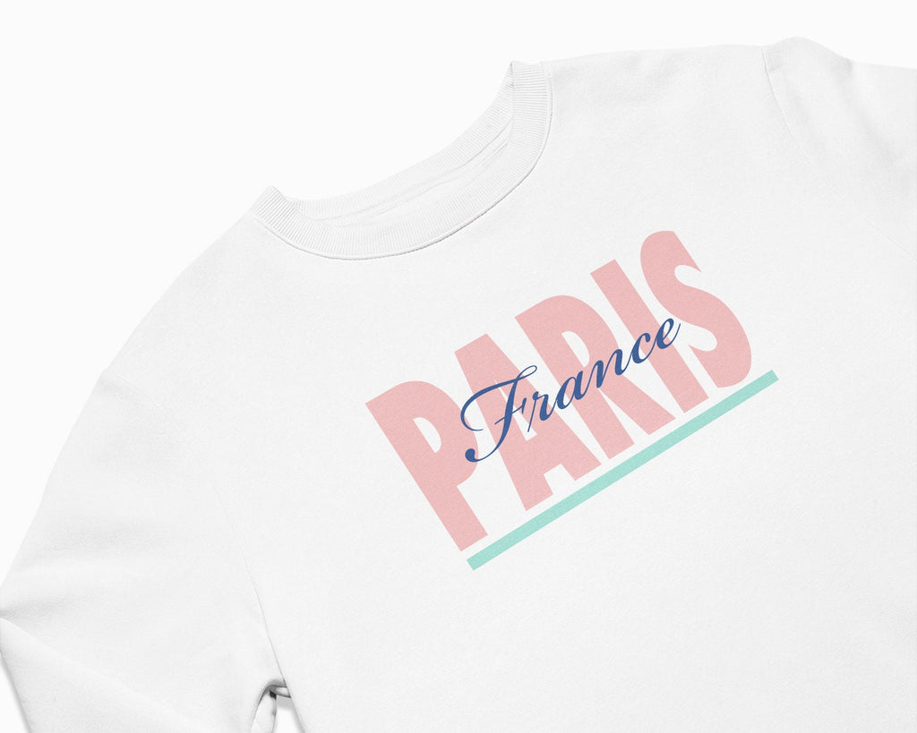 Paris Signature Crewneck Sweatshirt - White